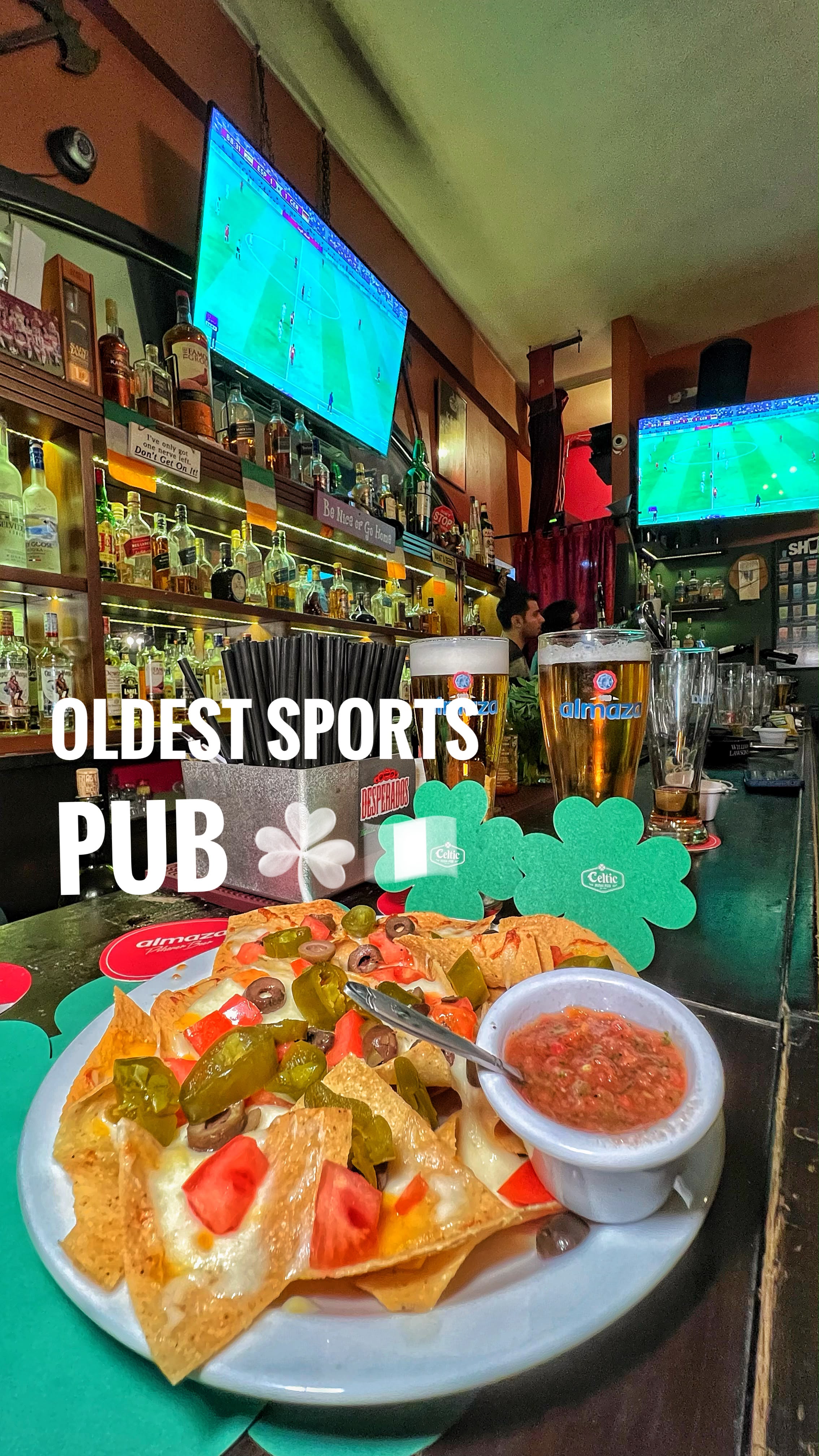 Nachos served at Celtic Irish Bar in Beirut